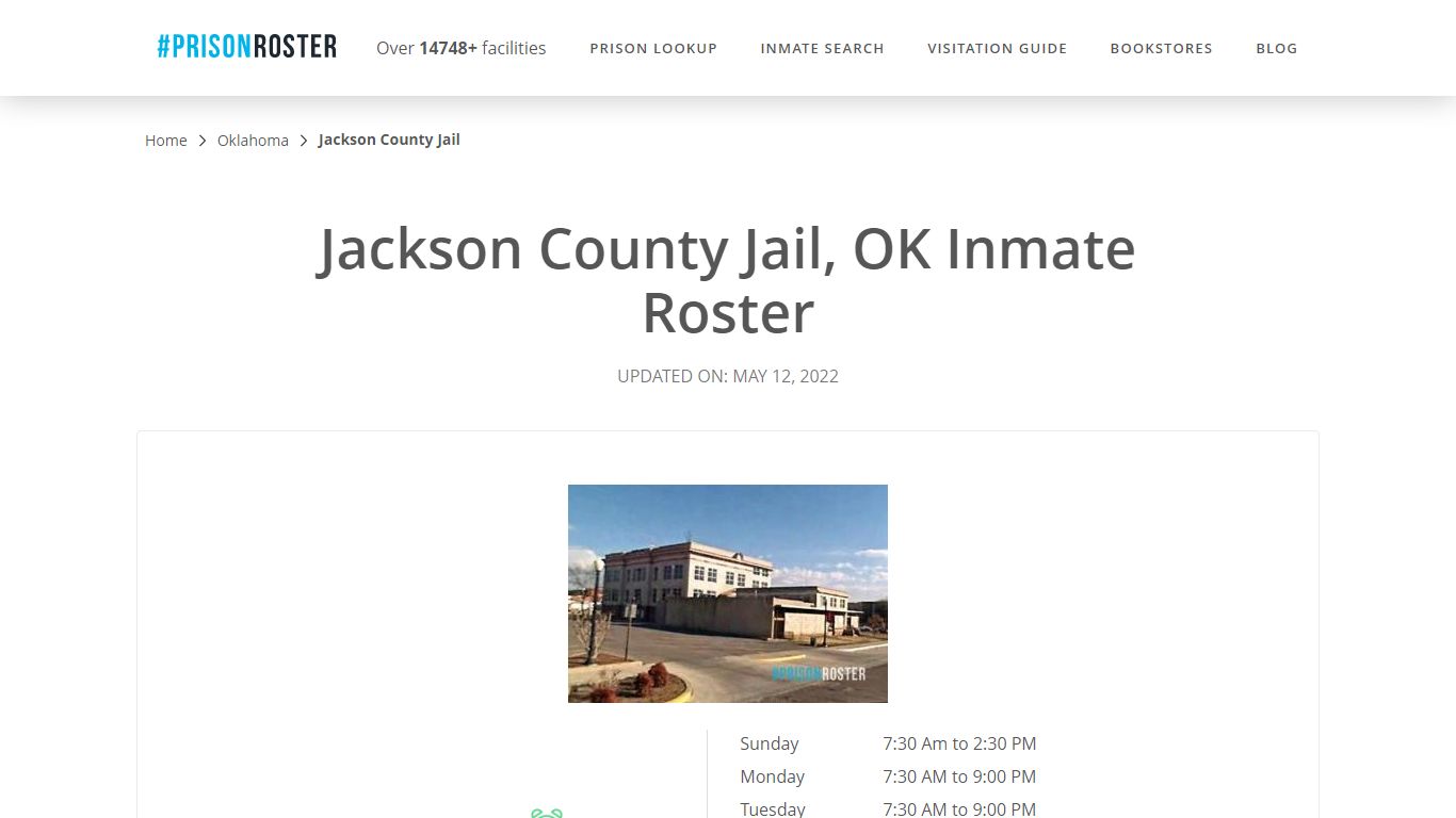 Jackson County Jail, OK Inmate Roster - Inmate Locator